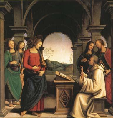 PERUGINO, Pietro The Vision of St Bernard (mk08) oil painting image